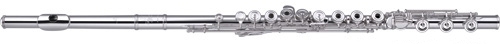 Miyazawa 202 Flute. Handmade flute with sterling silver headjoint, silver plated nickel silver body, footjoint and key mechanism.