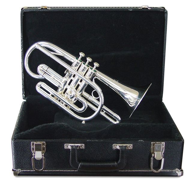 Olds NP6MT Cornet. NB. Silver plated model shown. This version is no longer available, but we do have them in lacquer