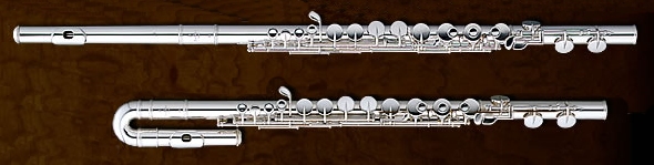 "The Pearl Alto flute is a truly monumental instrument, as it is the only Alto flute on the market to have our world renowned pinless mechanism and one-piece core-bar construction. In addition, the hand position is extremely comfortable, and the headjoint is responsive with excellent projection.The exceptionally efficient and dependable mechanism is complimented by Pearl's devotion to exact intonation,wide dynamic spectrum and tonal flexibility"