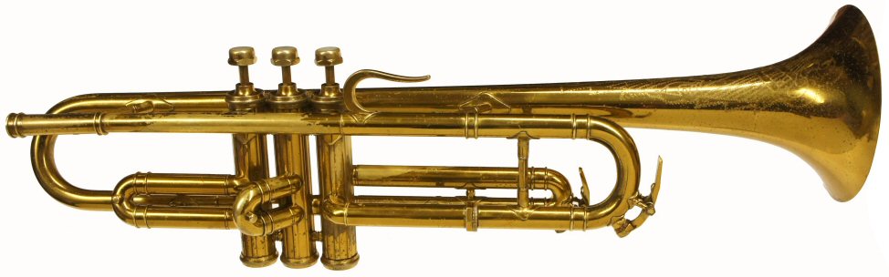 Rolls Diplomat Trumpet. Probably made by Bohland & Fuchs in Bohemia for Selmer. Early 1930s Art Deco design. Good condition & in playing order. Rimless bell & fluted valve casing. Case included. Price £899.00