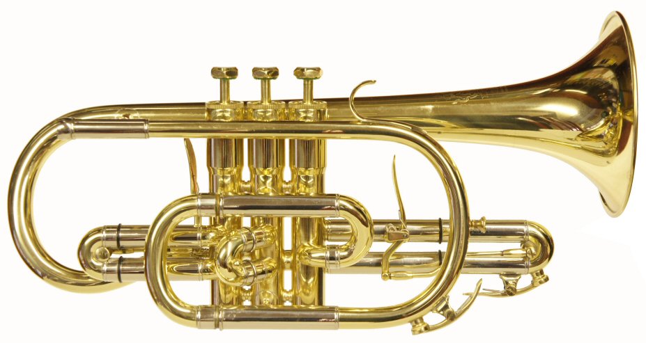 Second hand Sterling Cornet. Large bore. Very good condition. Slight wear on lacquer. Includes original case & Denis Wick 4B mouthpiece. Price &pound;599.00. 