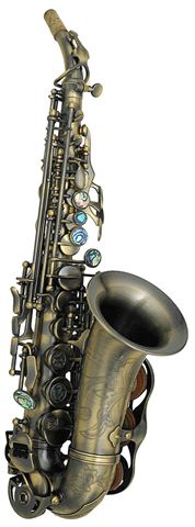 Mauriat PMSS-2400DK Curved Soprano Sax. Dark vintage lacquer. Abalone shell key touches. Hand engraved. Warm dark sound                      