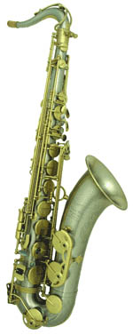 Powerful contemporary sound. Solid nickel silver & clear lacquered with matt gold lacquered keywork. Super Jazz VI neck. Extra hand engraving on bell & bow.