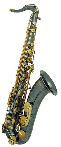Warm contemporary sound. Solid nickel silver & black nickel plated. Extensively  hand engraved on bell & bow & neck
