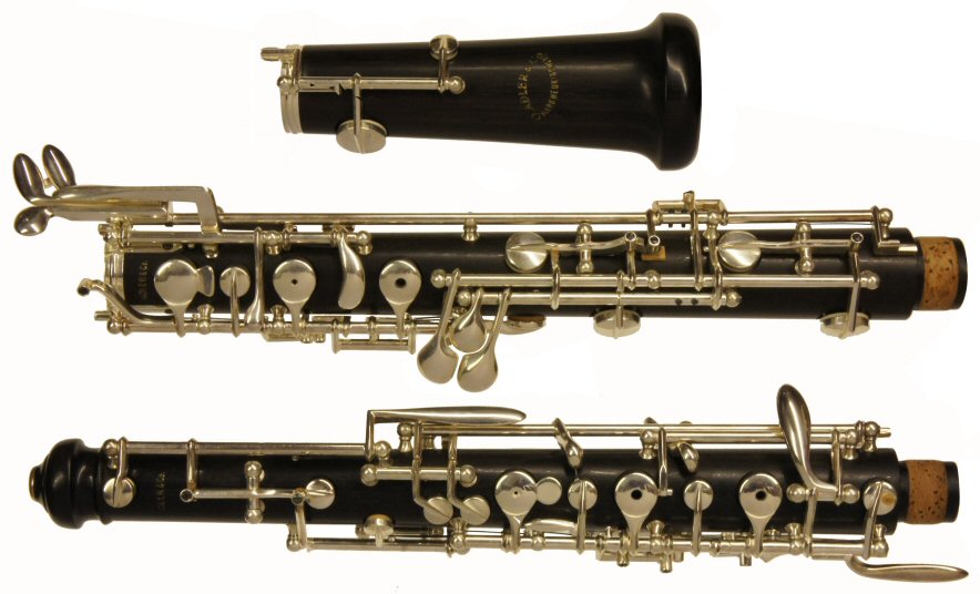Adler Semi-Automatic Oboe. Semi-automatic, dual system, forked F vent key, auxiliary F, 3rd octave & 2 trill keys