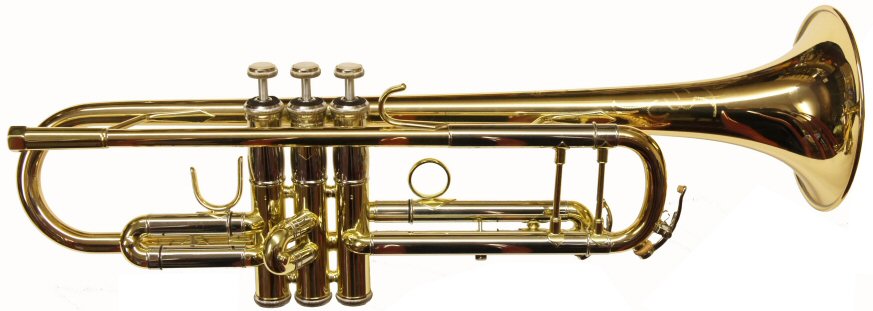 Arnolds Terra 8835 & 8843 Trumpet. Bach Strad copy. 37 or 43 models available. Gold brass bell. Minor lacquer fault on valve casing. Supplied in an Arnolds triple trumpet gig bag with wheels