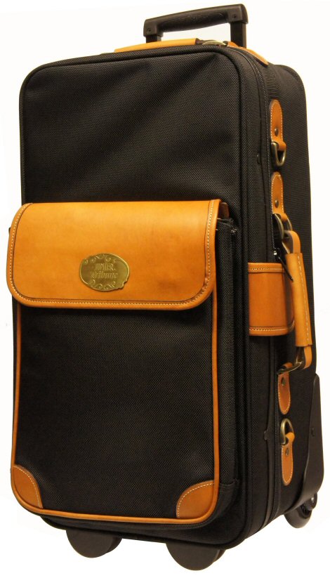 Double case with real leather trim