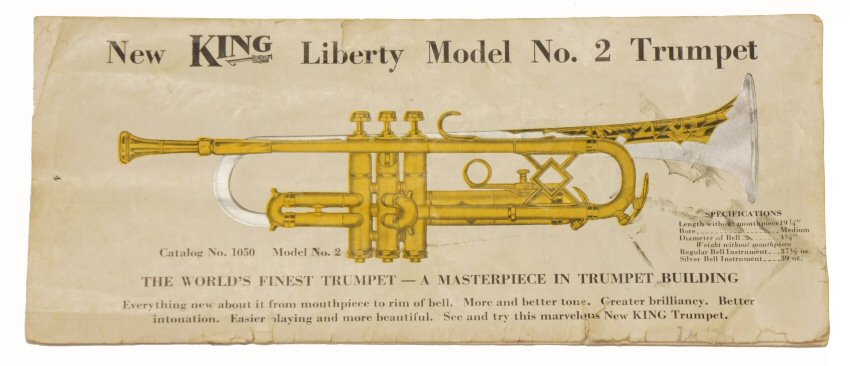 King Silvertone Trumpet Leaflet