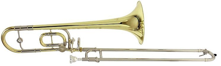 Roy Benson TT-220 Bb/C Compact Trombone. Cleverly designed lightweight trombone that a child can play. This is a full-sized trombone, using normal slide positions, but shorter than a standard Bb. With the Roy Benson TT-220 Bb/C compact trombone you can play the complete range without having to use 6th & 7th positions