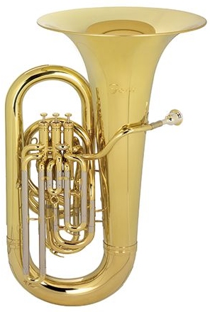 "The York Preference EEb tuba is an exceptional, professional instrument. It has been developed especially for use in wind orchestras, brass bands and marching bands. The high positioned mouthpipe makes it suitable for parade use. The tuba is equipped with carrying strap and card holder. The smaller bore creates a bright, clear and centred tone"