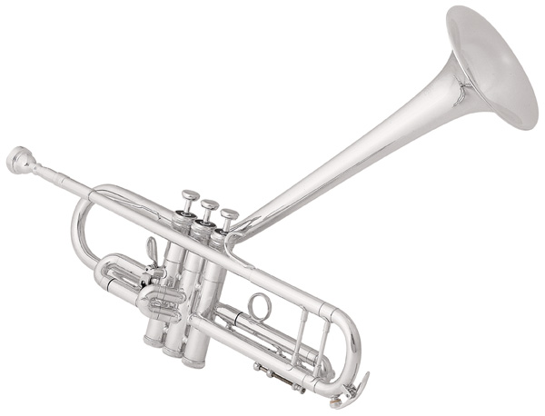 King 2055TUB Silver Flair Trumpet "Dizzy" Model